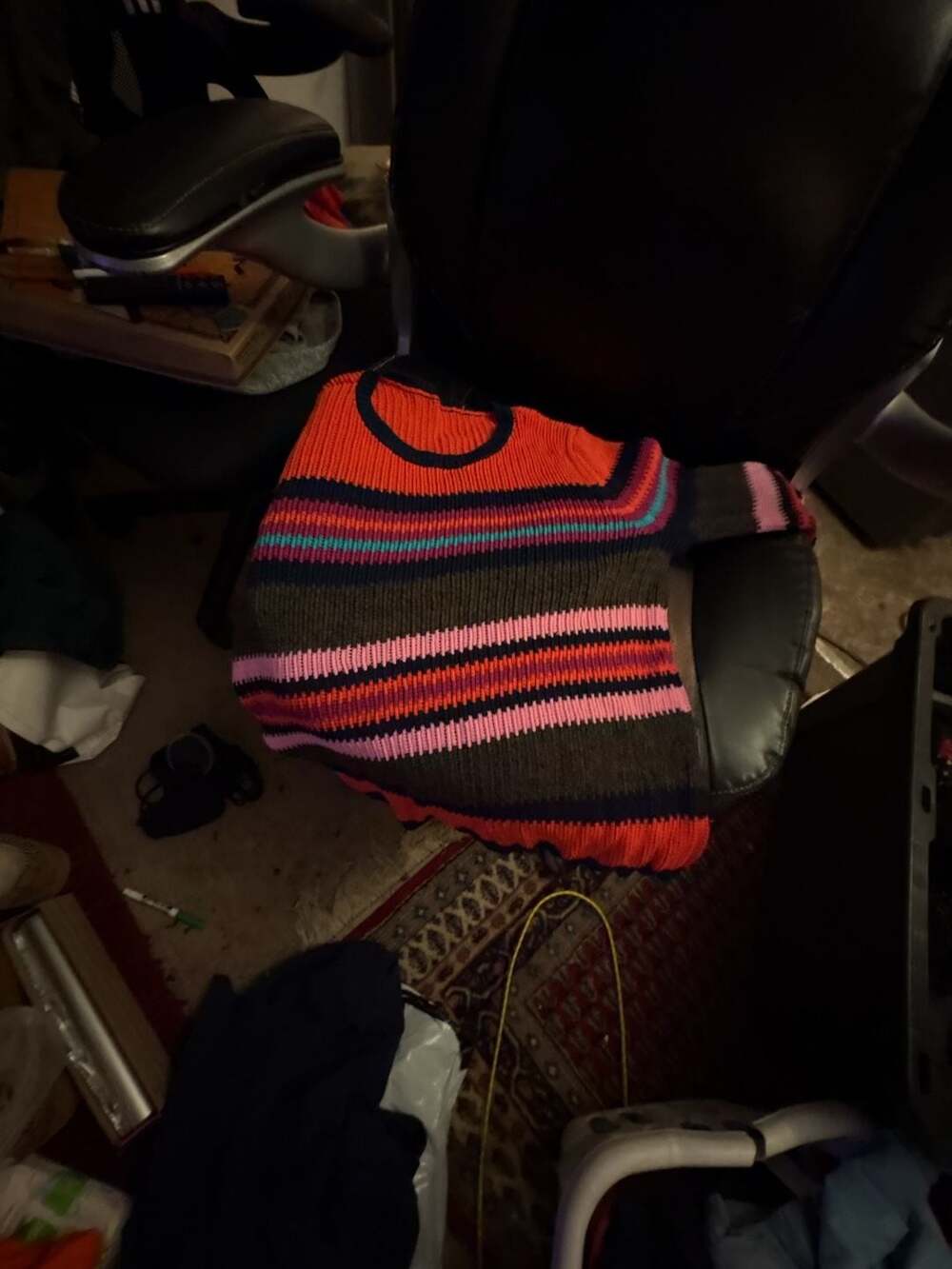 Missoni Multi-Color Striped Knit Crewneck Sweater